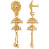 Layered Gold Jhumka with Dangles - Image 3