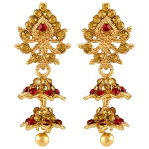 maroon-jhumka