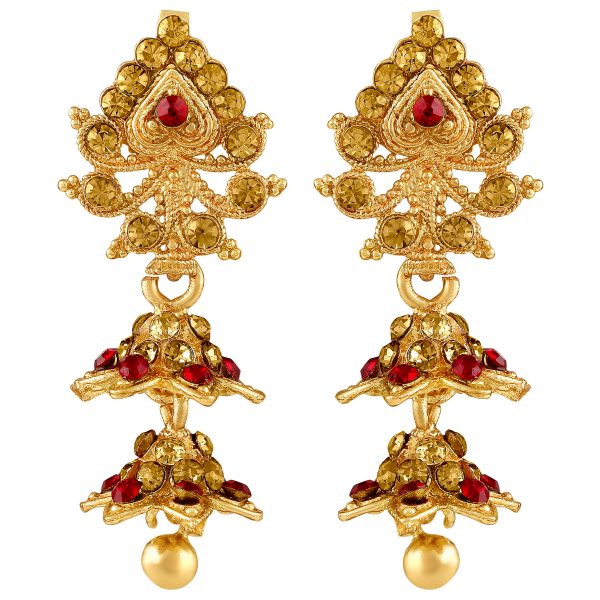 maroon-jhumka