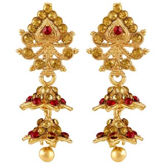 maroon-jhumka