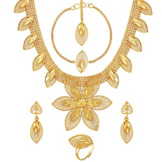 leaf-and-floral-necklace-set