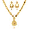 Traditional Gold Plated Necklace Set - Image 3