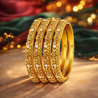 white-and-champagne-bangle