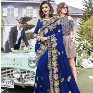 royal-blue-designer-saree