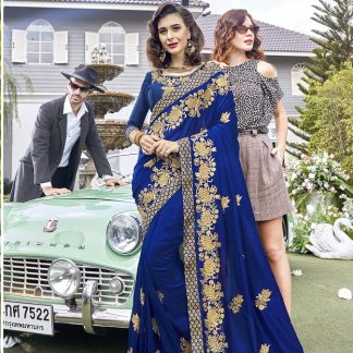 royal-blue-designer-saree