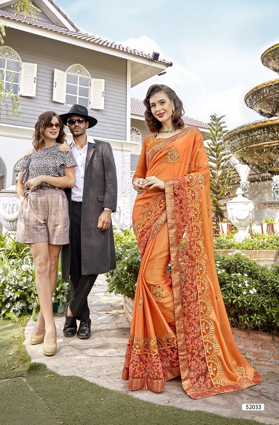 orange-wedding-designer-saree