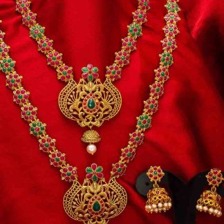 Gold Plated Necklace with Rhinestones