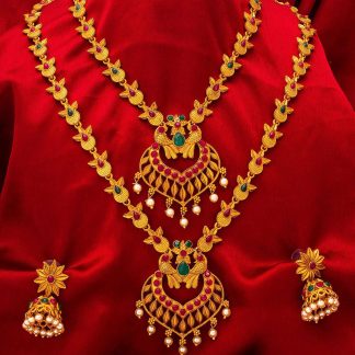 Gold Plated Necklace with Rhinestones