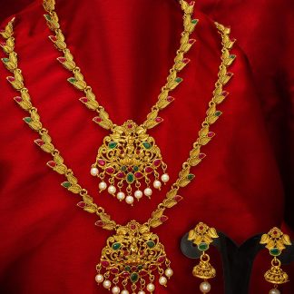 Gold Plated Necklace with Rhinestones