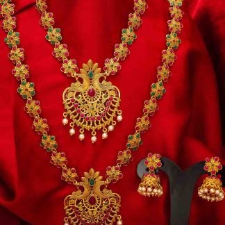 Gold Plated Necklace with Rhinestones