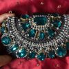 Green Crystal Rhinestone Clutch - Image 2