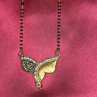 Mangal Sutra with Oxidized Metal with Cubic Zirconia
