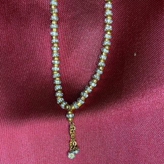Crystal and Black Bead Necklace