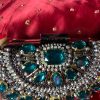 Green Crystal Rhinestone Clutch - Image 4