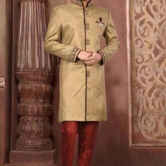 dark-taupe-jacquard-sherwani