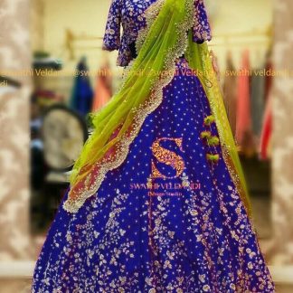 Blue Silk Lehenga Choli