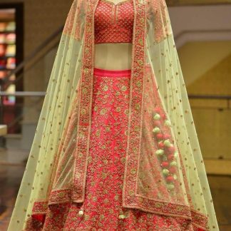 Taffeta Silk Designer Embroidered Lehenga