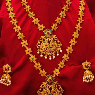 Gold Plated Necklace with Rhinestones