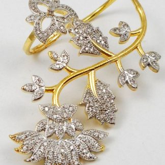 Floral CZ Climbing Ring