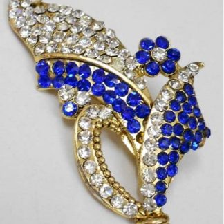 Royal Blue CZ Brooch