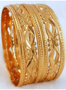 Gold Plated Bangle Set