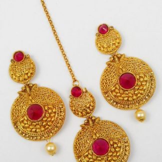 Red Mang and Earrings (Set)