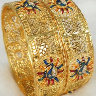 Fancy Gold Plated Bangle Set