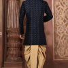 Navy Indo-Western Sherwani - Image 3