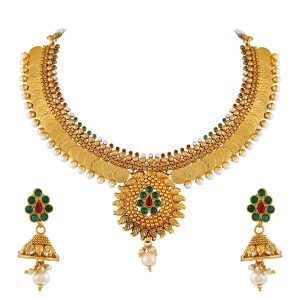 traditional-gold-pearl-choker