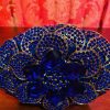 Blue Crystal Rose Clutch
