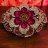Rose Pink Crystal Rose Clutch