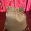 Beige Floral Embroidered Potli Bag - Image 2