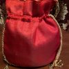 Burgundy Floral Embroidered Potli Bag - Image 2
