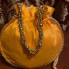 Yellow Vine Embroidered Potli Bag - Image 2