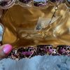 Black Crystal with Rose Pink Background with Floral Clutch - Image 2