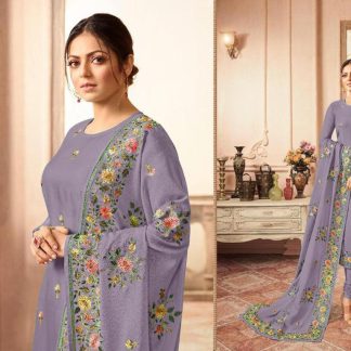 Purple Floral Salwar Kameez