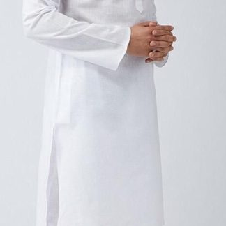 White Cotton Kurta Pajamas for Men