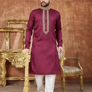 Burgundy Kurta