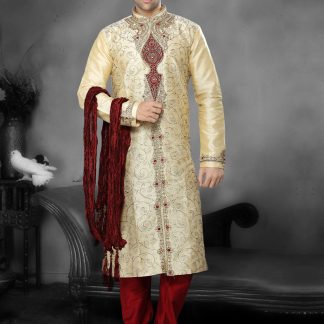 cream-embroidered-sherwani