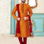 pumpkin-kurta-with-red