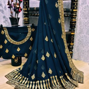 teal-heavy-embroidered-saree