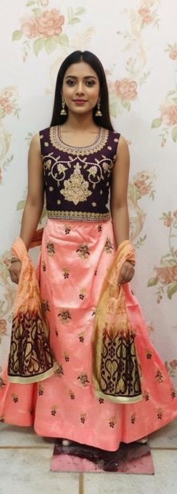 kids-burgundy-pink-lehenga