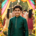 green-kids-kurta