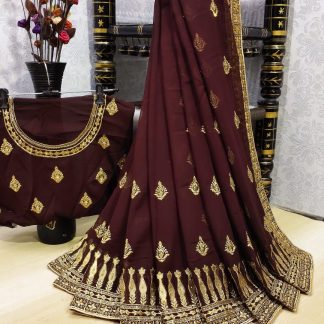 brown-heavy-embroidered-saree