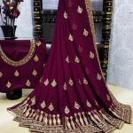 plum-heavy-embroidered-saree