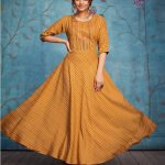 mustard-striped-anarkali-kurti