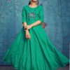 turquoise-striped-anarkali-kurti