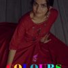Red Striped Anarkali Kurti with Embroidery - Image 3