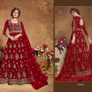 red-net-anarkali-dress