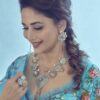 Blue Taffeta Lehenga Choli with Dupatta - Image 6